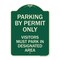 Signmission Parking by Permit Visitors Must Park in Designated Area Heavy-Gauge Alum, 24" x 18", G-1824-23455 A-DES-G-1824-23455 - alternate 1